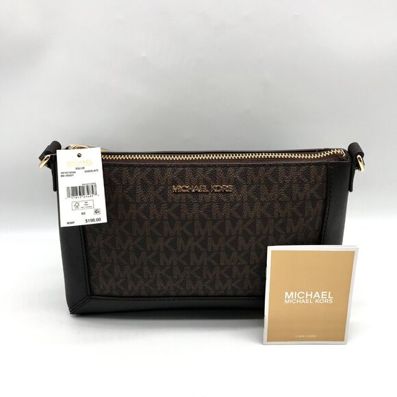 Michael Kors Chocolate Coated Canvas Sallie Crossbody - Picture 11 of 11